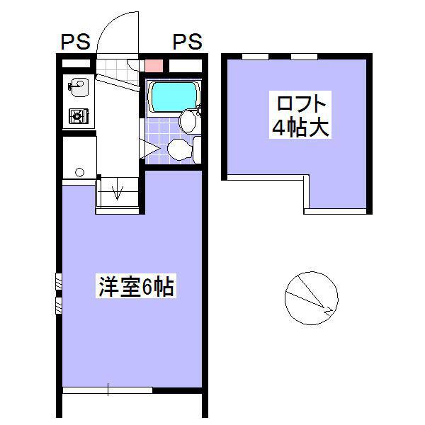 ジュネパレス門井I(ワンルーム/1階)の間取り写真