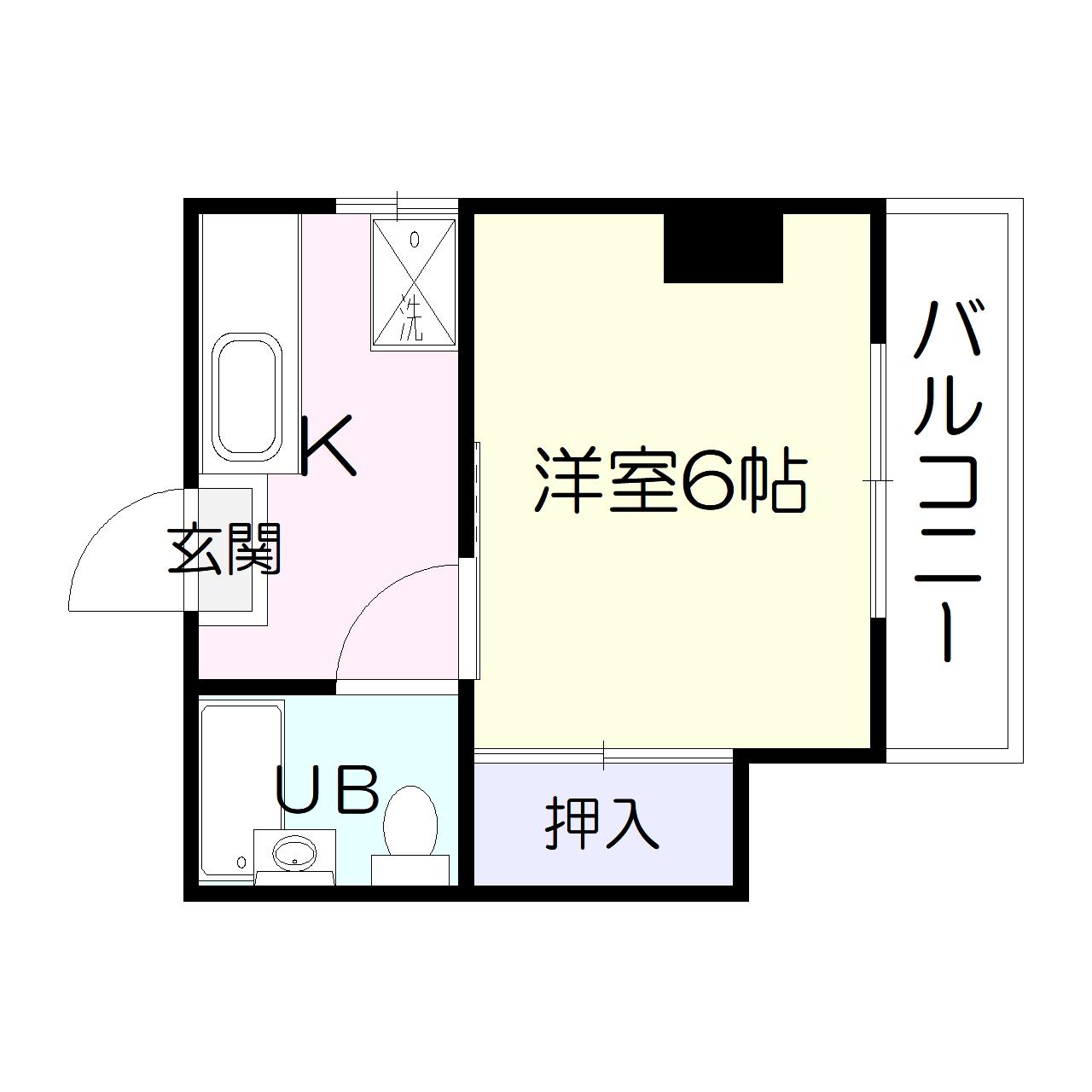 西田ATビル(1K/3階)の間取り写真