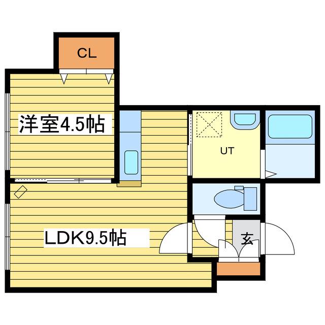 サンテラス元町(1LDK/2階)の間取り写真