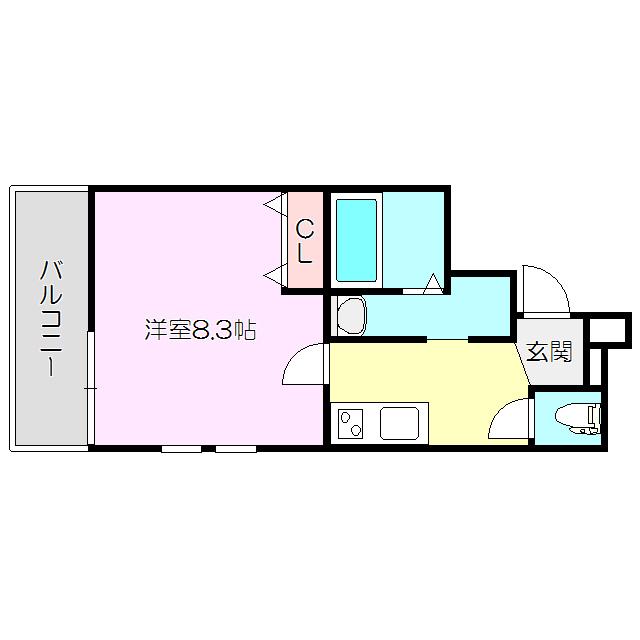 フジパレス豊新Ⅴ番館(1K/1階)の間取り写真