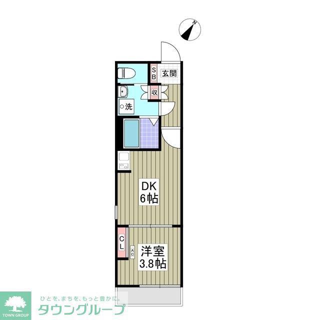 SUNNY HILL MINAMI HANAZONO(1K/2階)の間取り写真