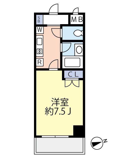 グランヴァン上板橋(1K/1階)の間取り写真