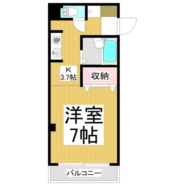 タウンコート(1K/1階)の間取り写真