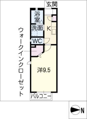 ライフ・ステージ本陣(1K/1階)の間取り写真