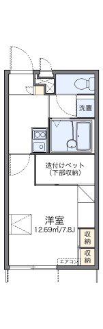レオパレスエステシティII(1K/1階)の間取り写真
