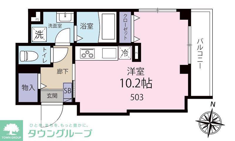 ハピネス ミノリ(ワンルーム/5階)の間取り写真