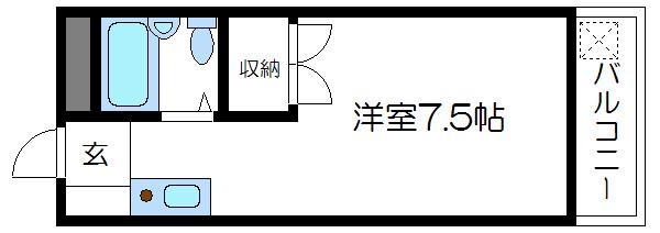フジビル(ワンルーム/3階)の間取り写真