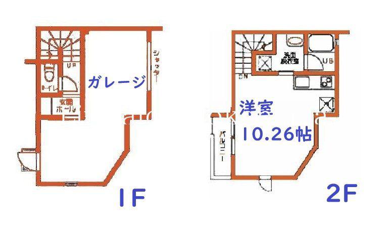 ホビーベース東戸塚(ワンルーム/1階)の間取り写真