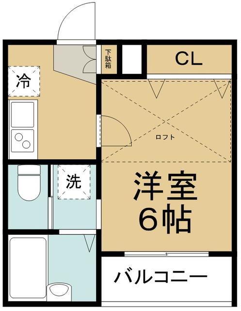 KAPPART(1K/1階)の間取り写真