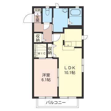 シャーメゾン中町(1LDK/1階)の間取り写真