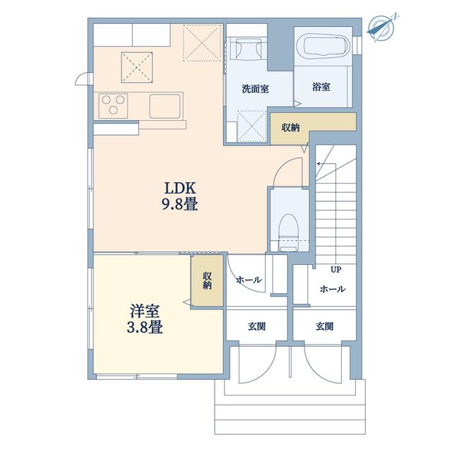 VILLA ALPS(1LDK/1階)の間取り写真