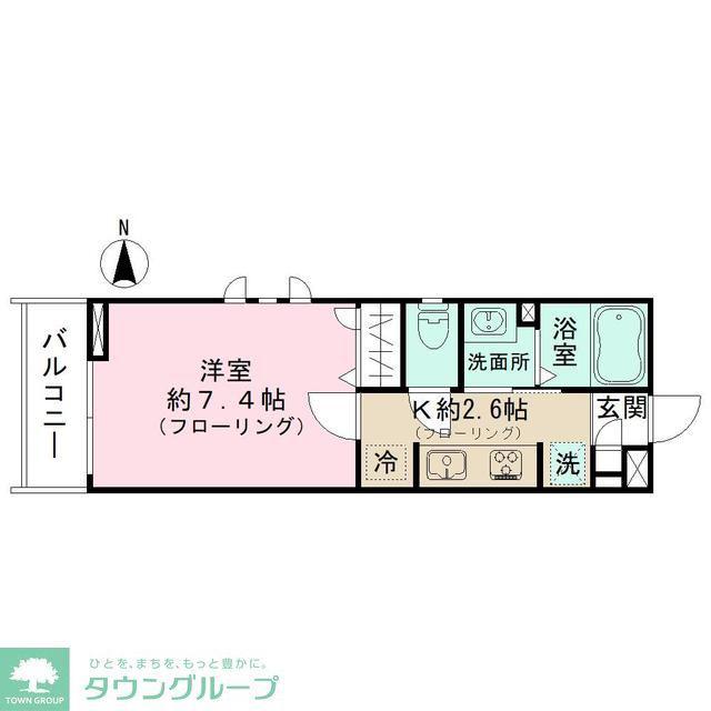 ケンフラッツ(1K/2階)の間取り写真