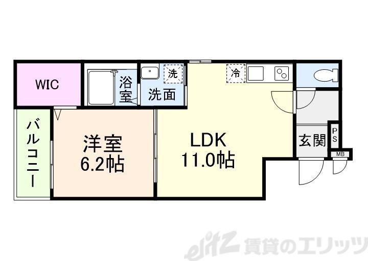 フジパレスSAKURA(1LDK/3階)の間取り写真