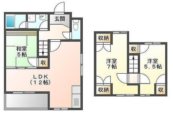 ガーデンタウン櫛原 C棟(3LDK/1階)の間取り写真