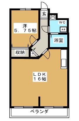 サンミニアム原宿(1LDK/2階)の間取り写真