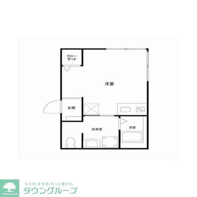 クレール千駄木 B棟(ワンルーム/2階)の間取り写真