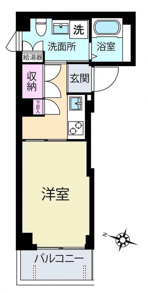 サンライズ横濱東口(1K/6階)の間取り写真