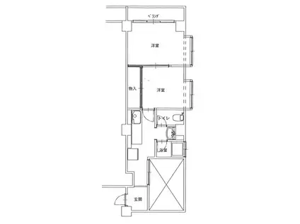 ゆたかマンション(2K/3階)の間取り写真