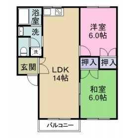アルボーレ(2LDK/3階)の間取り写真