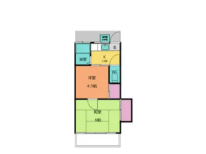 照美荘(2K/1階)の間取り写真