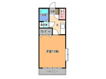 小川ハイツ5号棟(1K/1階)の間取り写真