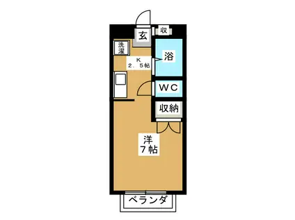 マックスコート(ワンルーム/1階)の間取り写真