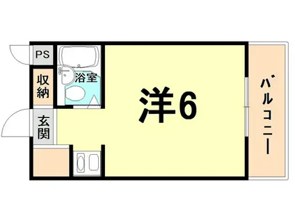 ダイドーメゾン上甲子園(ワンルーム/3階)の間取り写真