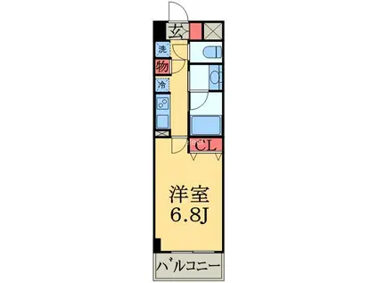 千葉ポートイースト(1K/5階)の間取り写真