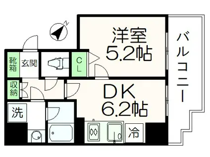 ウインベルコーラス聖蹟桜ケ丘(1LDK/11階)の間取り写真