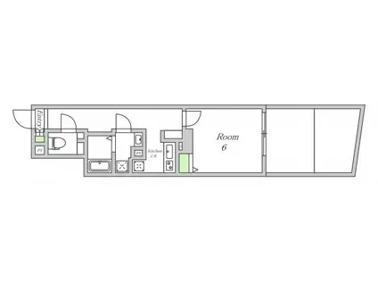 アドバンス大阪ルオーレDC(1K/1階)の間取り写真