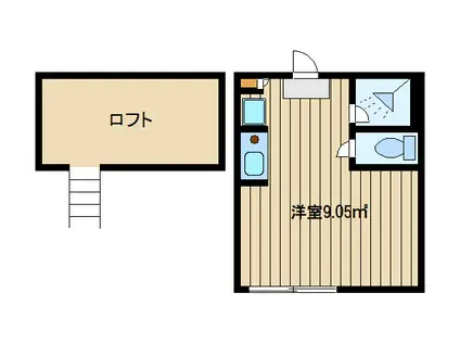 SUNNYSKY赤塚(ワンルーム/2階)の間取り写真