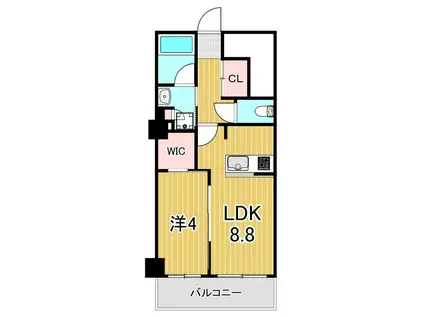 アーバンパーク綾瀬DUO(1LDK/1階)の間取り写真