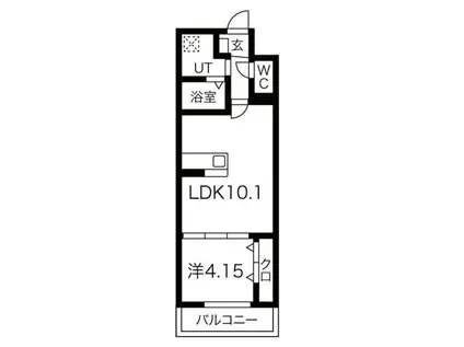 フリーダムレジデンス堺大小路(1LDK/6階)の間取り写真