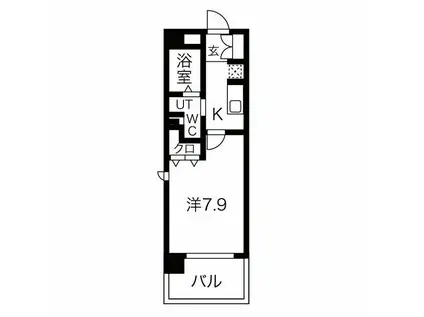 OTOWA神戸元町(1K/7階)の間取り写真