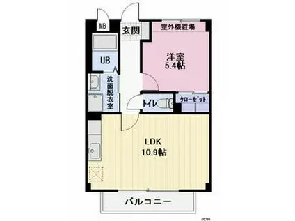 アドラブール(1LDK/2階)の間取り写真