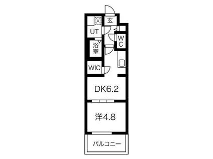 ファステート京都壬生フィエロ(1DK/5階)の間取り写真