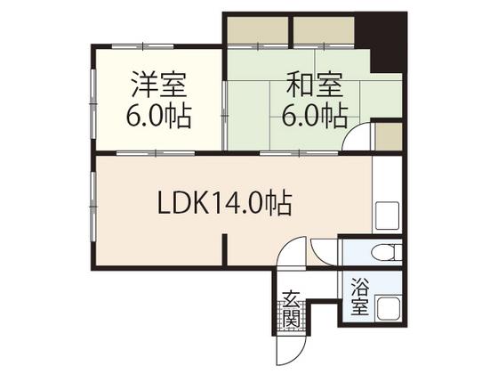 藤田ビル(3DK/3階)の間取り写真