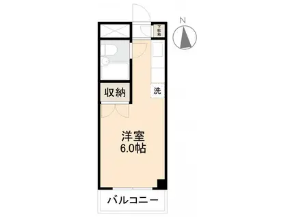 コーポ川添(ワンルーム/4階)の間取り写真