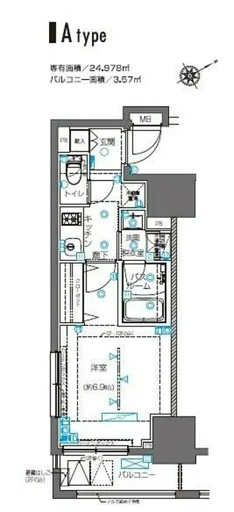 ZOOM横浜桜木町 10階階 間取り