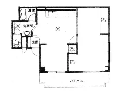 横須賀サンハイツ(1LDK/3階)の間取り写真