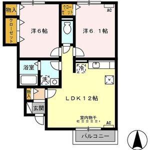 ソフィアコート A(2LDK/1階)の間取り写真