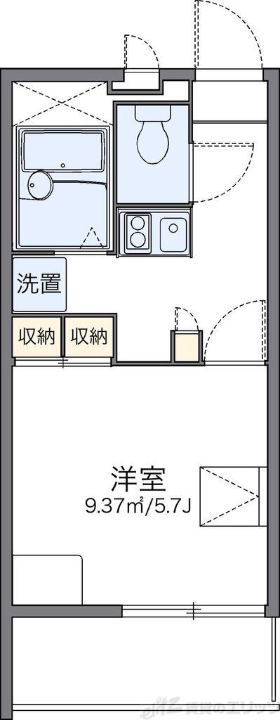 レオパレスイクセン3(1K/2階)の間取り写真