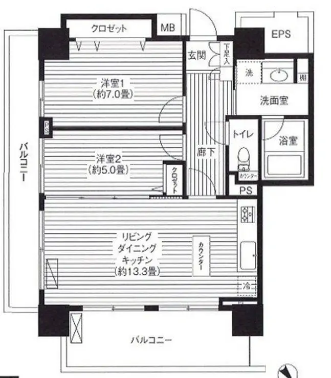 グランピラー高井戸 9階階 間取り