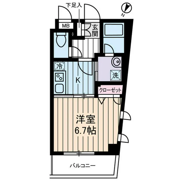 クオーレ西新宿 2階階 間取り