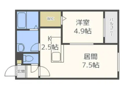 YS N10(1LDK/3階)の間取り写真