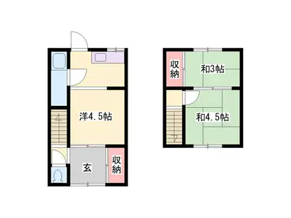 土井荘(3DK/1階)の間取り写真