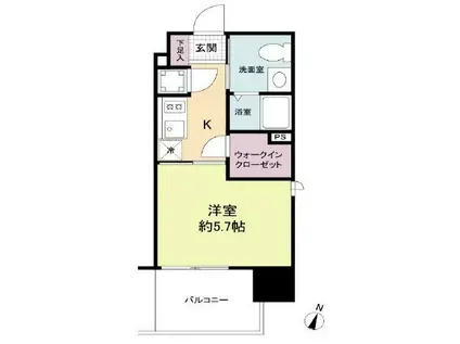 LIVECASA県庁前 ライブカーサ県庁前(1K/4階)の間取り写真