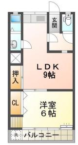 網干コーポ(2K/1階)の間取り写真