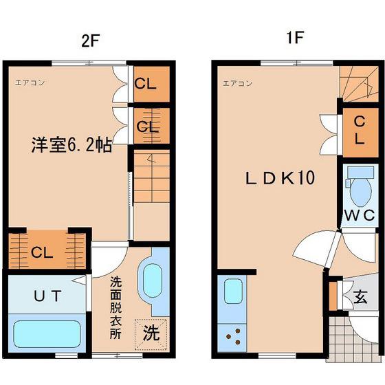 フォレストコート(1LDK/1階)の間取り写真