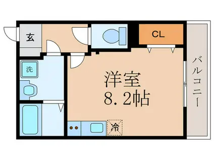 グランデコート大宅サウス(ワンルーム/3階)の間取り写真